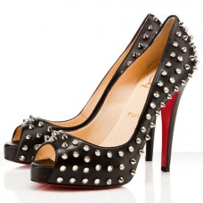 Christian Louboutin Very Prive 120mm Peep Toe Pumps Zwart Christian Louboutin Very Prive 120mm Peep Toe Pumps Zwart