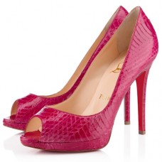 Christian Louboutin Yolanda Spikes 120mm Peep Toe Pumps Roze