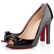 Christian Louboutin Openbelt 100mm Peep Toe Pumps Zwart