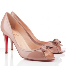 Christian Louboutin Milady 80mm Peep Toe Pumps Nude