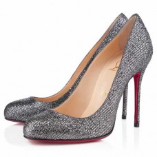 Christian Louboutin Fifi Strass pumps 100mm grijs