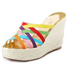 Christian Louboutin Crepon 140 mm wiggen veelkleurig