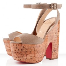 Christian Louboutin Super Dombasle 140 mm wiggen taupe Christian Louboutin Super Dombasle 140 mm wiggen taupe