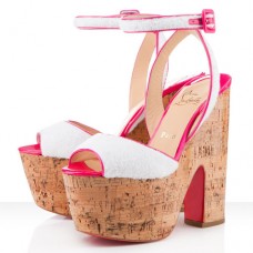 Christian Louboutin Super Dombasle sleehakken van 140 mm in het wit Christian Louboutin Super Dombasle sleehakken van 140 mm in het wit