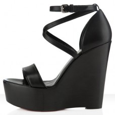 Christian Louboutin Si Ma Zeppa sleehakken van 140 mm, zwart