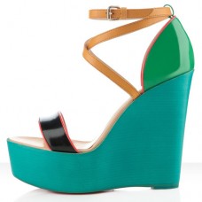 Christian Louboutin Si Ma Zeppa sleehakken van 140 mm, meerkleurig