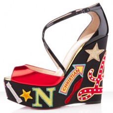 Christian Louboutin Loubi Zeppa sleehakken van 140 mm, rood Christian Louboutin Loubi Zeppa sleehakken van 140 mm, rood
