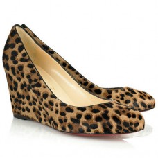 Christian Louboutin Peanut sleehakken van 80 mm met luipaardprint