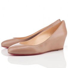 Christian Louboutin New Peanut 40mm Wedges Beige Christian Louboutin New Peanut 40mm Wedges Beige