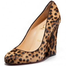 Christian Louboutin Ron Ron Zeppa 80mm sleehakken met luipaardprint