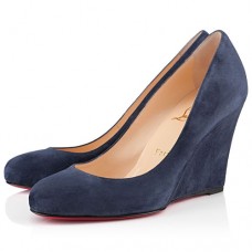 Christian Louboutin Ron Ron Zeppa sleehakken van 80 mm in het blauw