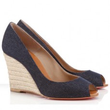 Christian Louboutin Pepi sleehakken van 80 mm in het blauw Christian Louboutin Pepi sleehakken van 80 mm in het blauw