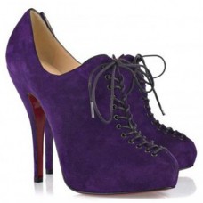 Christian Louboutin Trous 120 mm enkellaarzen Parme