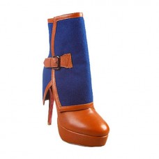 Christian Louboutin Armony 140mm enkellaarsjes bruin Christian Louboutin Armony 140mm enkellaarsjes bruin