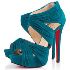 Christian Louboutin Bandra 140mm enkellaarsjes Caraibes