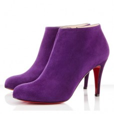 Christian Louboutin Belle 80mm enkellaarsjes Parme