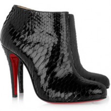 Christian Louboutin Belle 100mm enkellaarsjes zwart