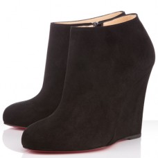 Christian Louboutin Belle Zeppa 100mm enkellaarsjes zwart