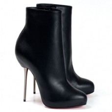 Christian Louboutin Big Lips Booty 120mm enkellaarsjes zwart