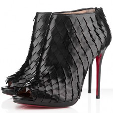 Christian Louboutin Diplonana 120mm enkellaarsjes zwart