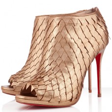 Christian Louboutin Diplonana 120mm enkellaarsjes goud