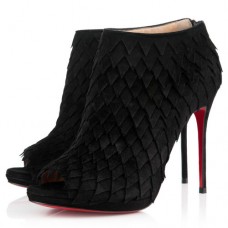 Christian Louboutin Diplonana 120mm enkellaarsjes zwart