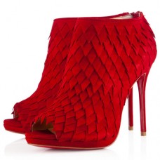 Christian Louboutin Diplonana 120mm enkellaarsjes rood