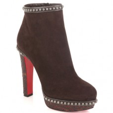Christian Louboutin Figurina 120mm enkellaarsjes bruin