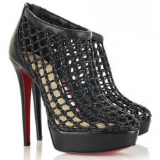 Christian Louboutin Coussin 140mm enkellaarsjes zwart