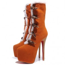 Christian Louboutin Daf Booty 160mm enkellaarsjes bruin