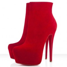 Christian Louboutin Daf Booty 160mm enkellaarsjes rood