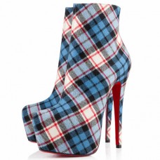 Christian Louboutin Daf Booty 160mm enkellaarsjes blauw