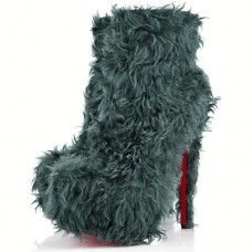 Christian Louboutin Daf Booty 160mm enkellaarsjes in turquoise