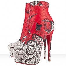 Christian Louboutin Daf Booty 160mm enkellaarsjes rood