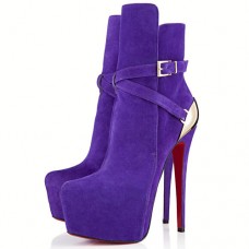 Christian Louboutin Equestria 160mm enkellaarsjes Parme Christian Louboutin Equestria 160mm enkellaarsjes Parme