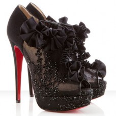 Christian Louboutin Margot 140mm enkellaarsjes zwart