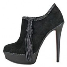 Christian Louboutin SulTaupee 140mm enkellaarsjes zwart Christian Louboutin SulTaupee 140mm enkellaarsjes zwart
