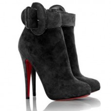 Christian Louboutin Trottinette 140mm enkellaarsjes zwart Christian Louboutin Trottinette 140mm enkellaarsjes zwart