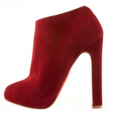 Christian Louboutin Vicky Booty 120mm enkellaarsjes rood