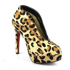 Christian Louboutin Miss Fast Plato 120mm enkellaarsjes met luipaardprint