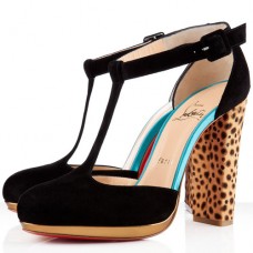 Christian Louboutin Minochon 120mm enkellaarsjes zwart