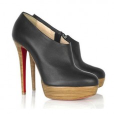 Christian Louboutin Moulage 140mm enkellaarsjes zwart