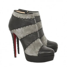 Christian Louboutin Multi Booty 140mm enkellaarsjes grijs