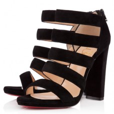 Christian Louboutin Mehari 120mm enkellaarsjes zwart
