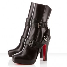 Christian Louboutin Guerriere 120mm enkellaarsjes zwart
