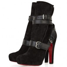 Christian Louboutin Guerriere 120mm enkellaarsjes zwart