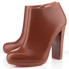 Christian Louboutin Rock and Gold 120mm enkellaarsjes bruin Christian Louboutin Rock and Gold 120mm enkellaarsjes bruin