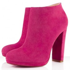 Christian Louboutin Rock and Gold 120mm enkellaarsjes roze