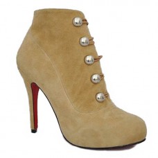 Christian Louboutin Fifre Corset 120mm enkellaarsjes in camelkleur
