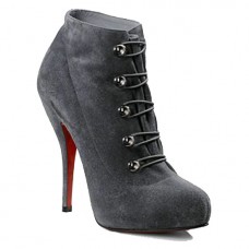 Christian Louboutin Fifre Corset 120mm enkellaarsjes grijs